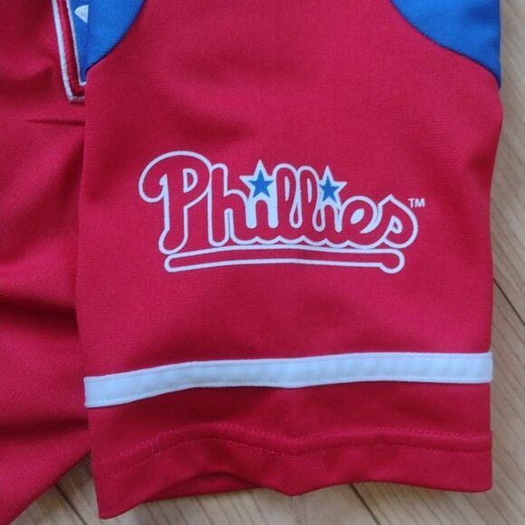 adidas MLB Philadelphia Phillies Red Short Sleeve Jersey Size Small - Picture 6 of 12